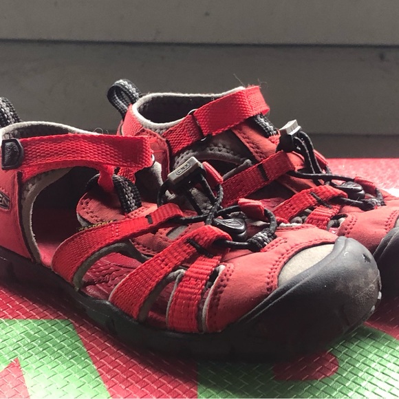 KEEN Toddler Seacamp II CNX Racing Red/Gargoyle 1014470 Water Shoes Size 13 - Picture 5 of 11